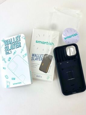 NEW Smartish Wallet Slayer Vol 1 Black Phone Case with Card Slots for IPhone 13
